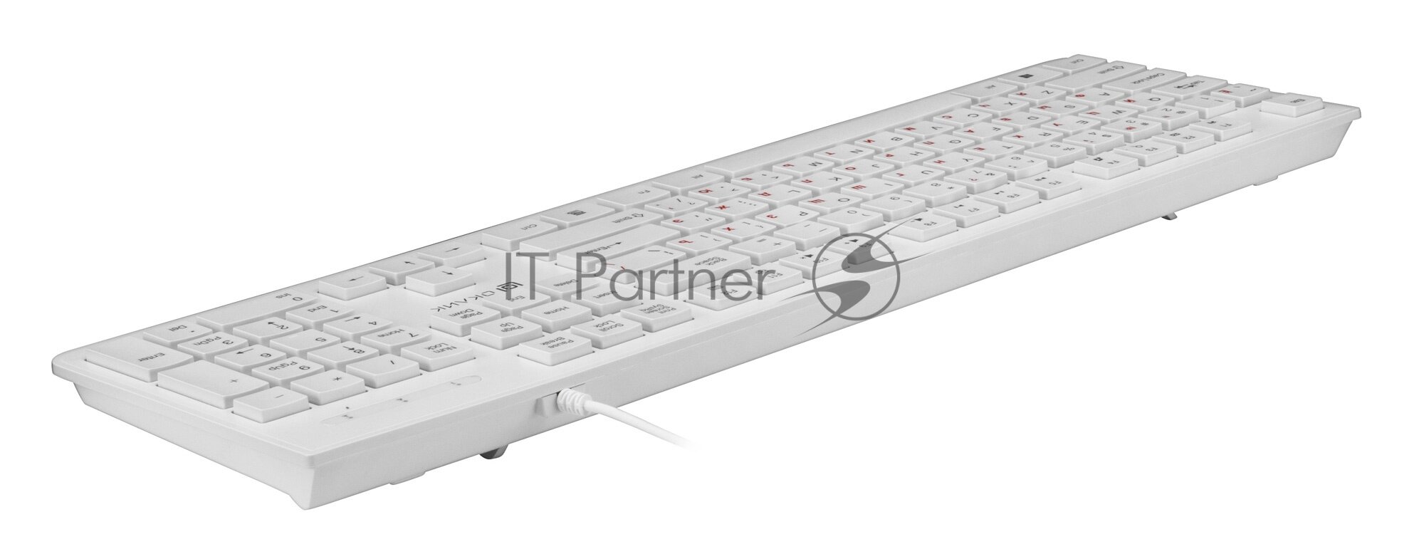Клавиатура OKLICK 505M, USB, белый [kw-1820 white] - фото №13