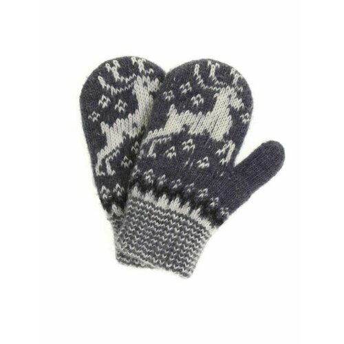 Варежки Рассказовские варежки, размер 4-6 лет, белый, серый