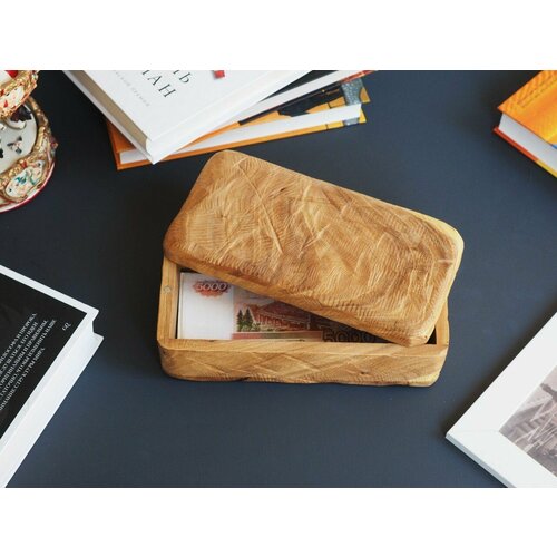 Деревянная шкатулка-купюрница для хранения украшений или денег