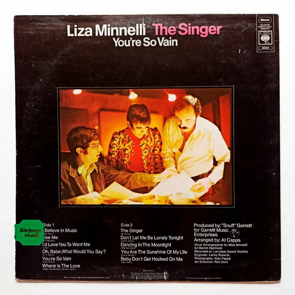 Liza Minnelli.The Singer (UK, 1975) LP, NM