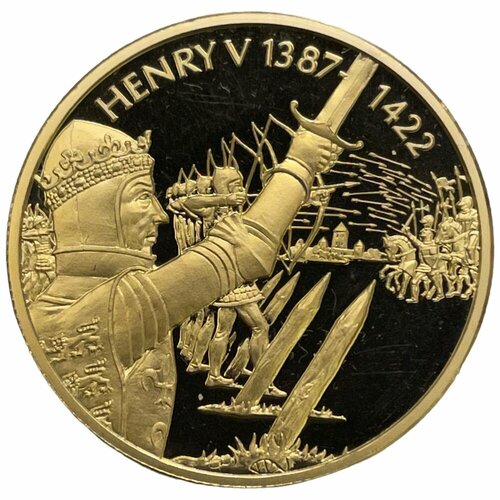 Восточные Карибские Штаты 2 доллара 2003 г. (Великие британские военачальники - Король Генрих V) 2003 монета восточно карибские штаты 2003 год 2 доллара роберт клайв позолота медь никель proo