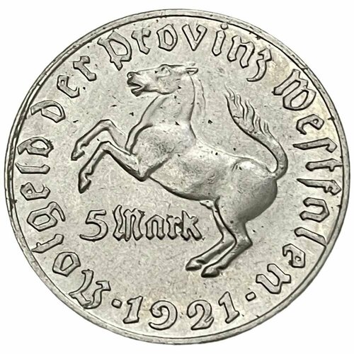 Веймарская Республика, Вестфалия 5 марок 1921 г. (Фрайхерр фон Штайн)