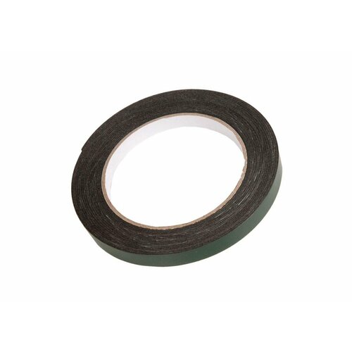 Duct tape / Скотч двусторонний черный вспененный с зеленой защитной лентой толщина 1мм ширина 10мм длина 5м