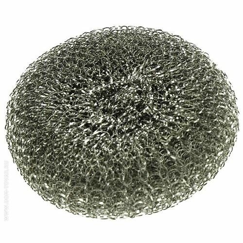 Губка плетенная металлическая оцинкованная, 15 гр, 10 см диаметр