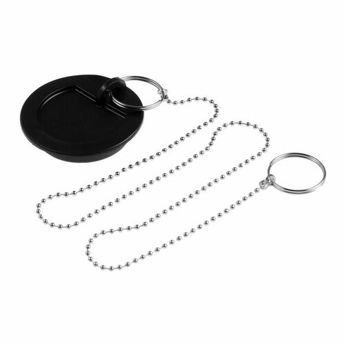 MasterProf Пробка для ванны Masterprof ИС110629 d45 мм ПВХ с хромир цепочкой черная 450₽