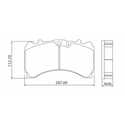 Комплект дисковых колодок 208x114x35; Knorr SL7 10/2010 =>