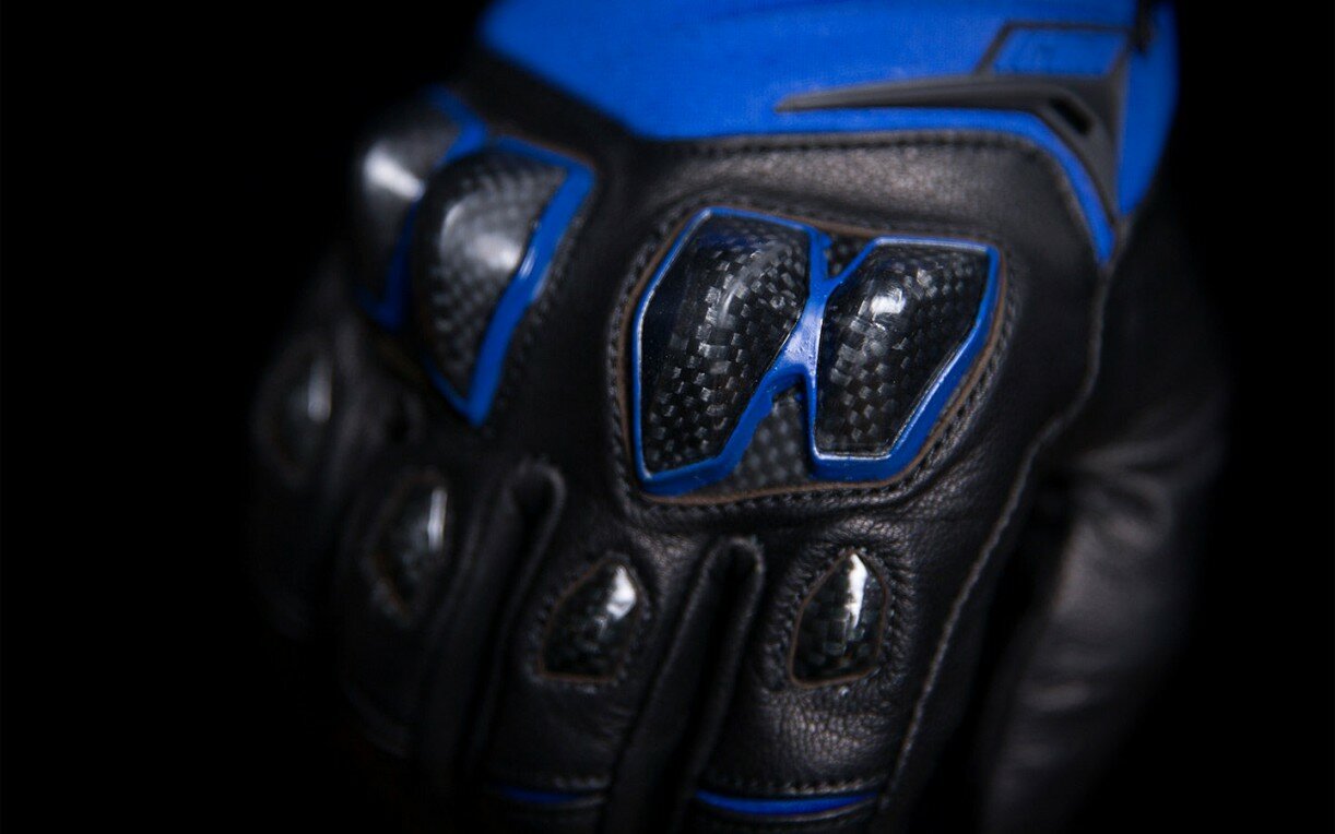 Мотоперчатки ICON KONFLICT Blue, синие — фото 4