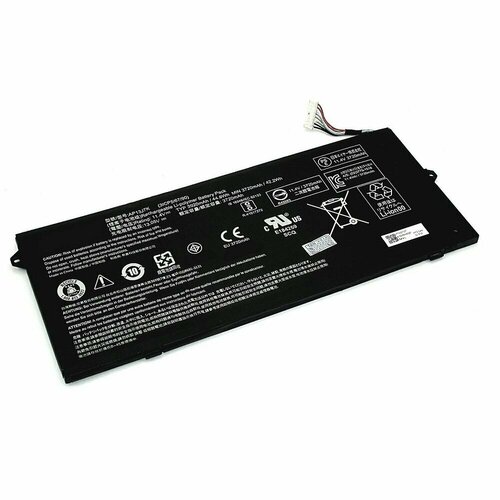 Аккумуляторная батарея для ноутбука Acer Chromebook C740 (AP13J7K) 11.4V 3920mAh черная