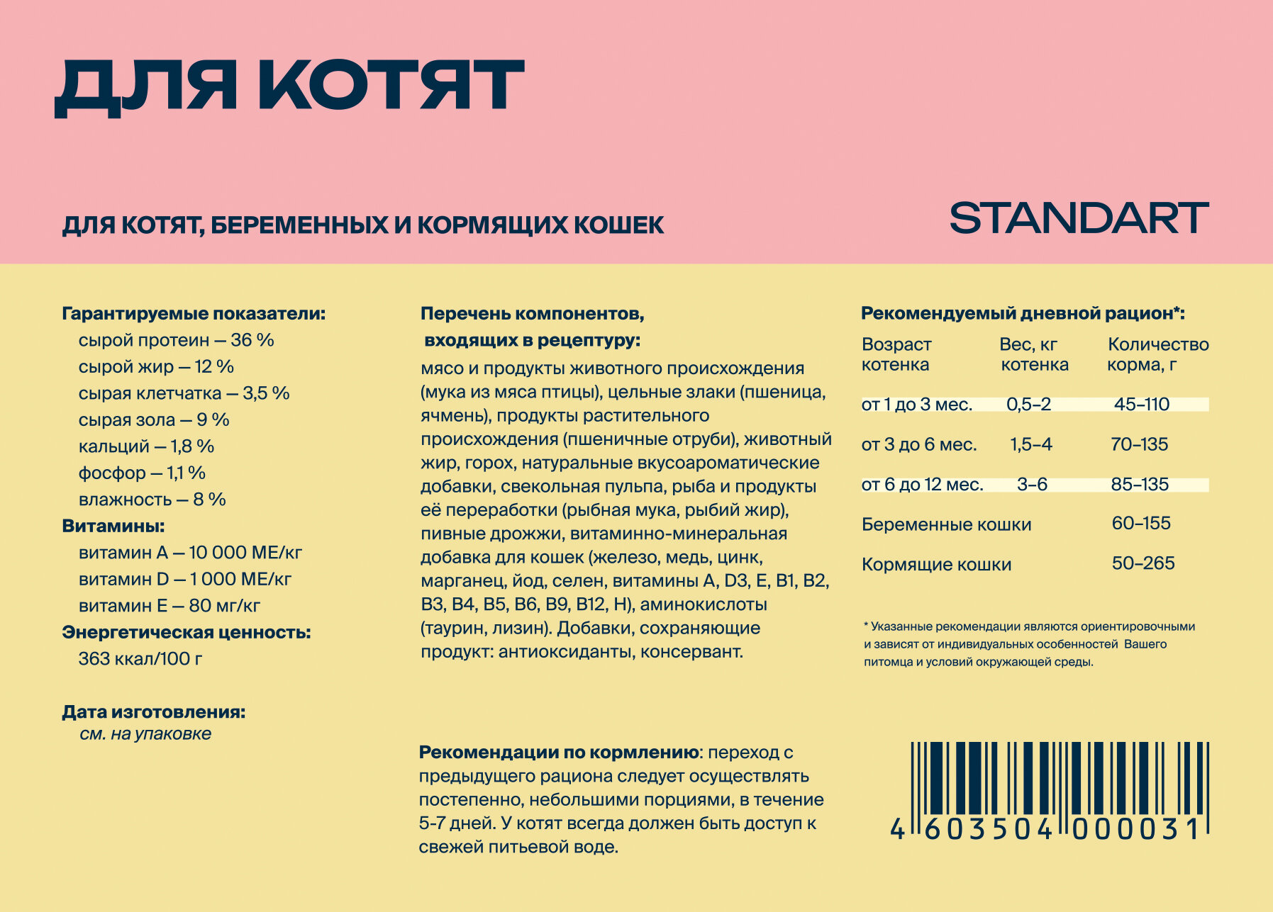Корм сухой полнорационный "Profifeed" для котят, беременных и кормящих кошек, 10кг — фото 1