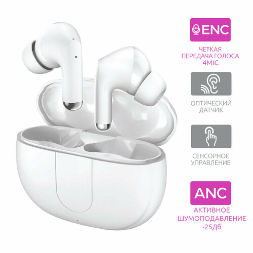 Беспроводные наушники TWS с активным шумоподавлением OLMIO TWE-020 169900₽