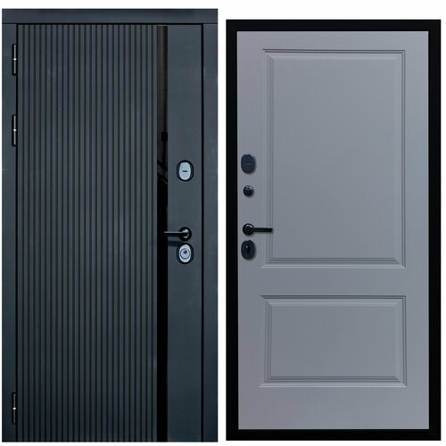 Дверь входная металлическая DIVA ДХ-46 2050x860 Левая Черный кварц - Д7 Силк маус, тепло-шумоизоляция, антикоррозийная защита для квартиры дверь входная металлическая diva дх 46 2050x860 левая черный кварц д11 силк маус тепло шумоизоляция антикоррозийная защита для квартиры