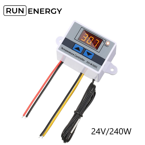 Цифровой регулятор температуры Run Energy 24V/240W XH-W3001 (X-CX01188C) цифровой регулятор температуры xh w3001 50 110 гр 10a 220v