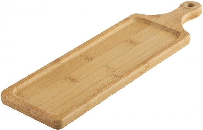 Блюдо сервировочное Катунь прямоугольной формы, бамбук бежевый 36.5x9.5см / столовая посуда