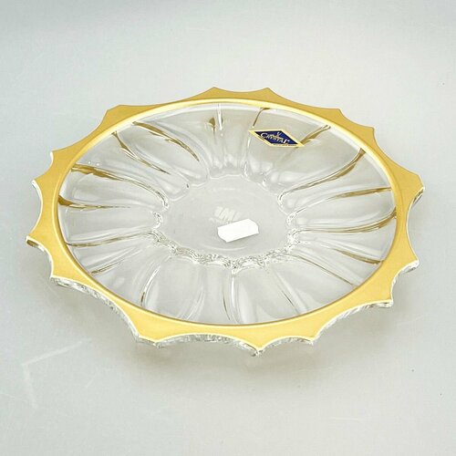 Блюдо Плантика Голд Размер: 20 см Aurum Сrystal