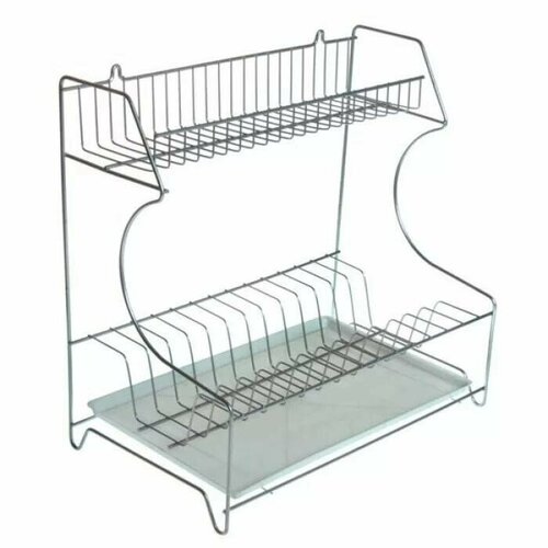 Сушилка для посуды 2-х ярусная с поддоном 1962₽