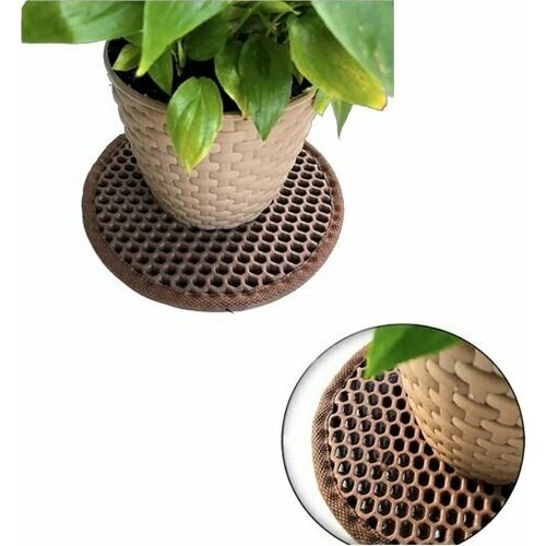 Комплект из 5 ковриков под цветочный горшок из EVA / ЭВА / ЕВА (ячейки - ромбик)