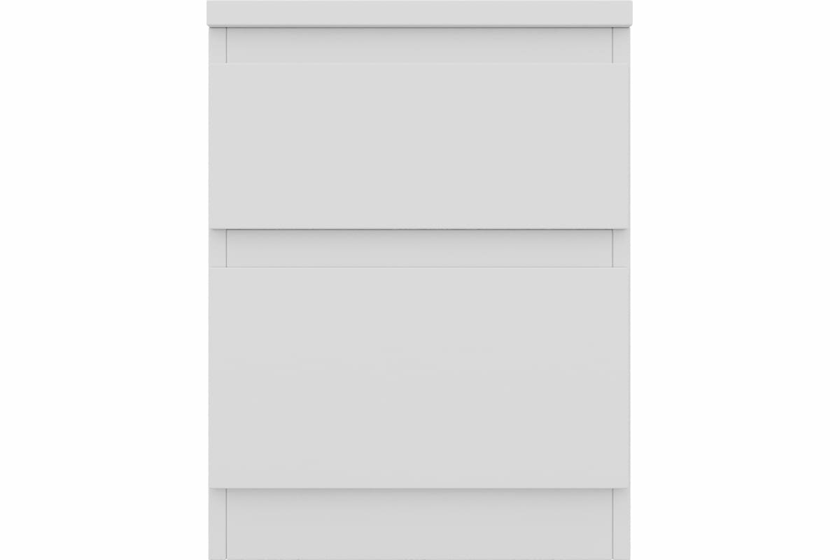 Прикроватная тумба Шведский Стандарт кастор 2 ящика, 39x37x49 см, белая 2.03.03.050.1 - фотография № 3
