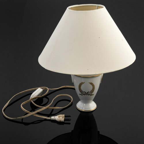 Лампа настольная, фарфор, золочение, Porcelaine de Paris, Франция, 1980-2000 гг.