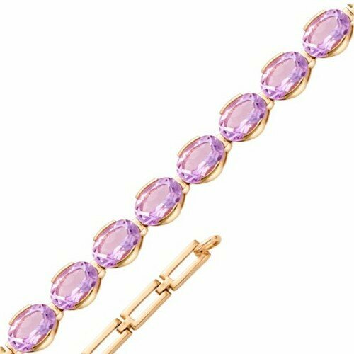 Браслет MAGIC STONES, красное золото, 585 проба, танзанит, длина 18 см.