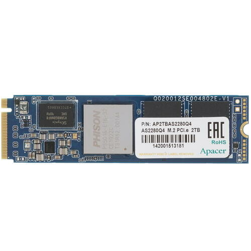 Накопитель SSD M.2 2280 Apacer AS2280Q4 2TB PCIe Gen4x4 with NVMe 3D TLC 5000/4400MHz IOPS 750K MTBF 1.5M 1.8DWPD RTL - фото №12