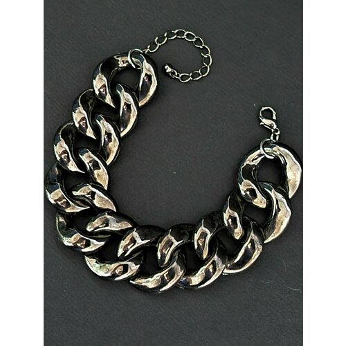 фото Браслет-цепочка, 1 шт., размер 19 см, серый, серебряный нет бренда