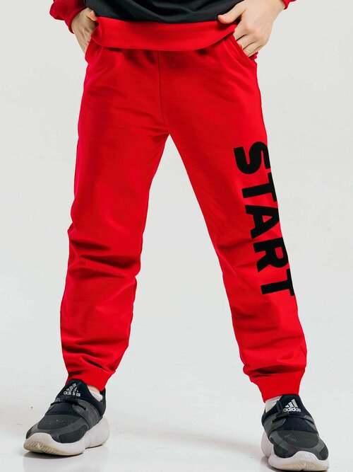 Школьные брюки джоггеры ИНОВО, размер 104, красный