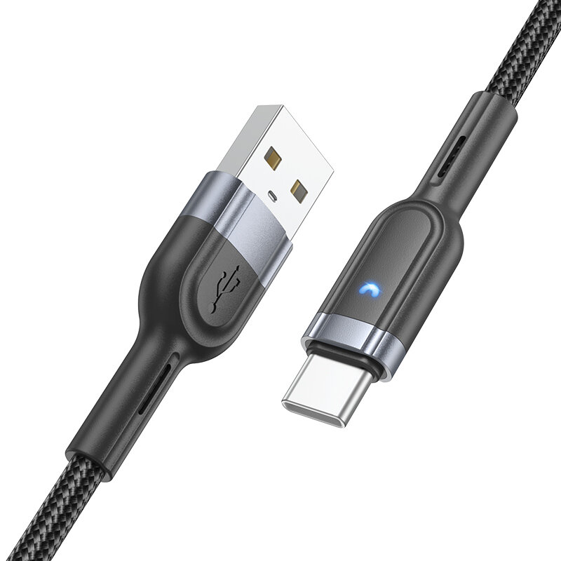 USB Кабель Type-C, HOCO, U117, 1.2м, черный