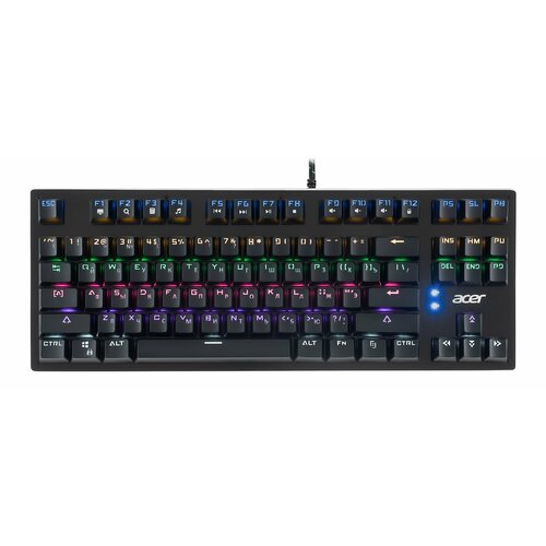 Клавиатура Acer OKW126 механическая черный USB for gamer LED ZL KBDEE00G 511000₽