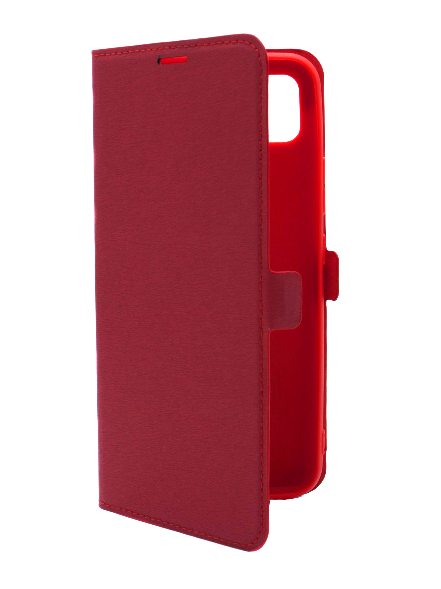 Чехол книжка на Realme C25/ C25s (Реалми С25/С25с) эко-кожа красный с функцией подставки отделением для пластиковых карт Book case Miuko