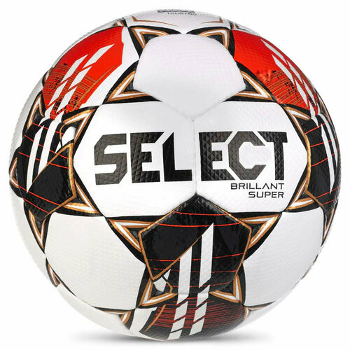 Мяч футбольный SELECT Brillant Super V23, 3615960100, размер 5, FIFA PRO, ПУ, термосшивка, белый-черный