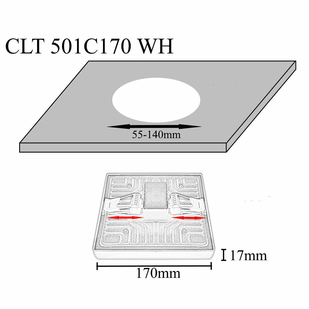 Встраиваемый светодиодный светильник Crystal Lux CLT 501C170 WH 3000K - фотография № 3