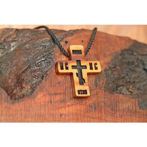 Крестик МИСТОРИИ, черный сережка крест крупный