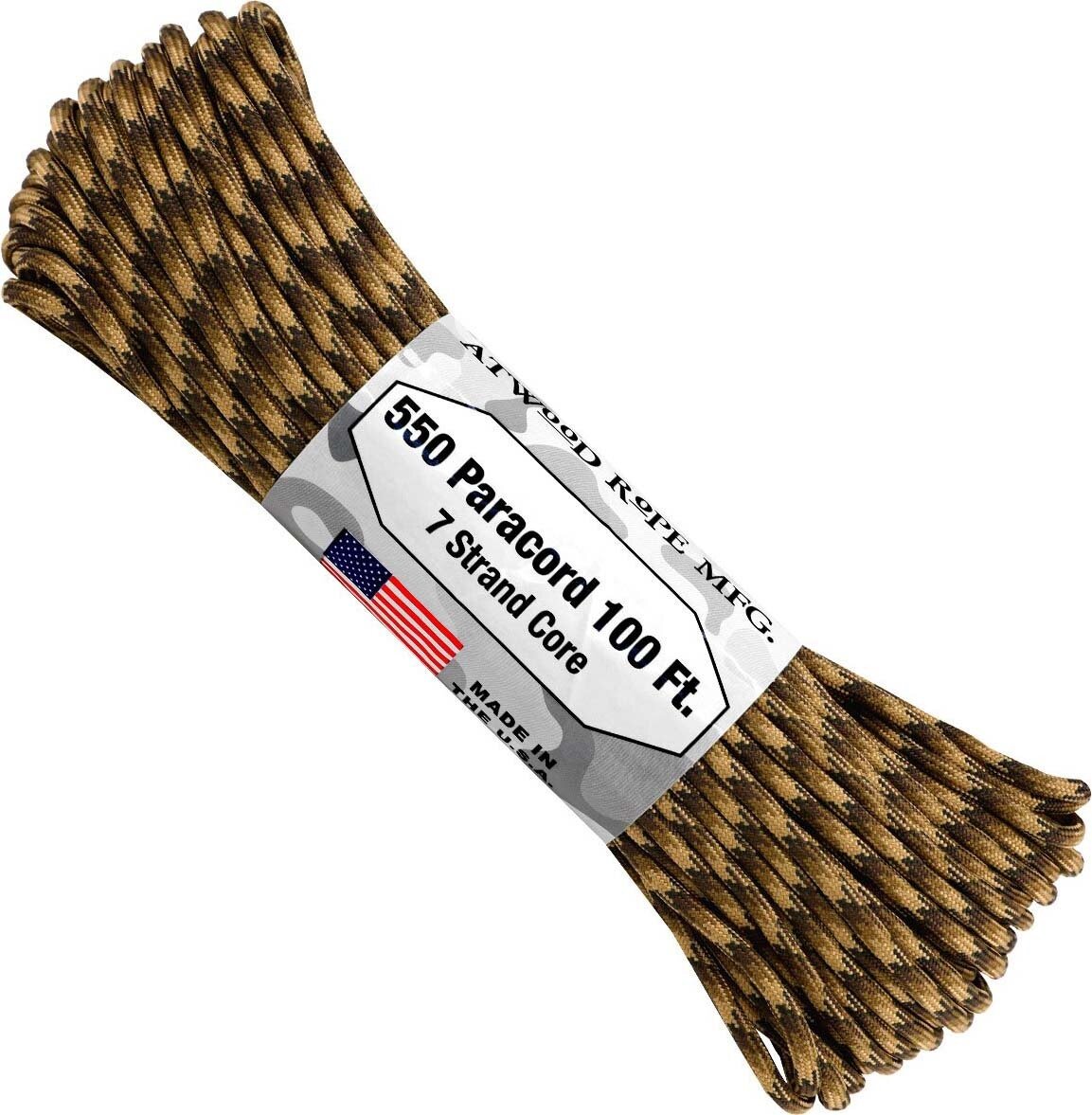 Паракорд Atwood Rope MFG 550 FDE Camo, 30 м