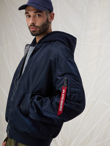 Бомбер ALPHA INDUSTRIES, размер 3XL, синий — фото 1