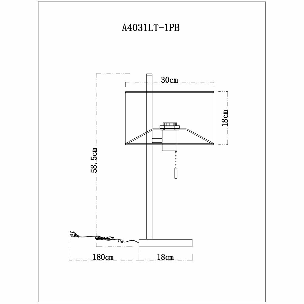 Настольная лампа Arte Lamp PROXIMA A4031LT-1PB - фотография № 7