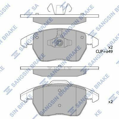 Колодки Дисковые Передние SANGSINBRAKE SP2098A