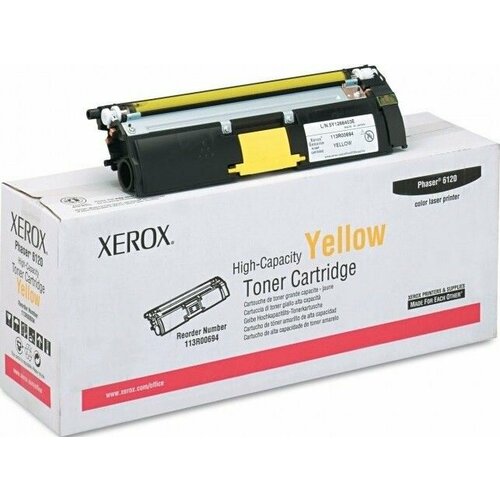 Картридж Xerox 113R00694 для Xerox Phaser 6120/ 6115 MFP, yellow, увеличенный, (4500 стр)