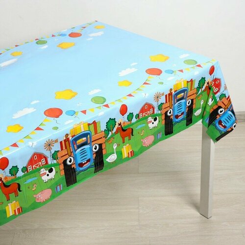 Скатерть 120х180 см 35 мкр Синий трактор 380₽