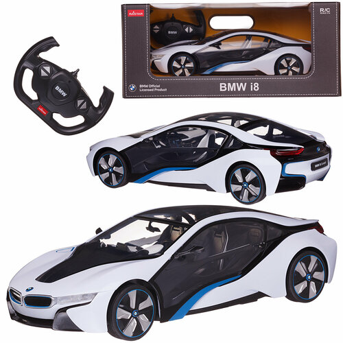 Машина р у 1:14 BMW I8, цвет белый, световые эффекты 49600W радиоуправляемые игрушки rastar машина на радиоуправлении bmw i8 1 14