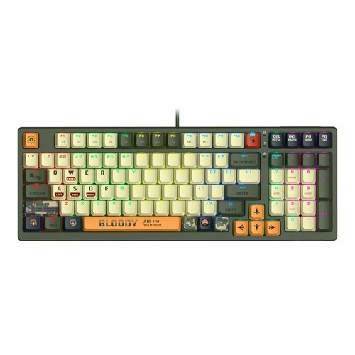 Клавиатура A4Tech Bloody S98 Aviator механическая зеленый USB for gamer LED S98 AVIATOR 987000₽