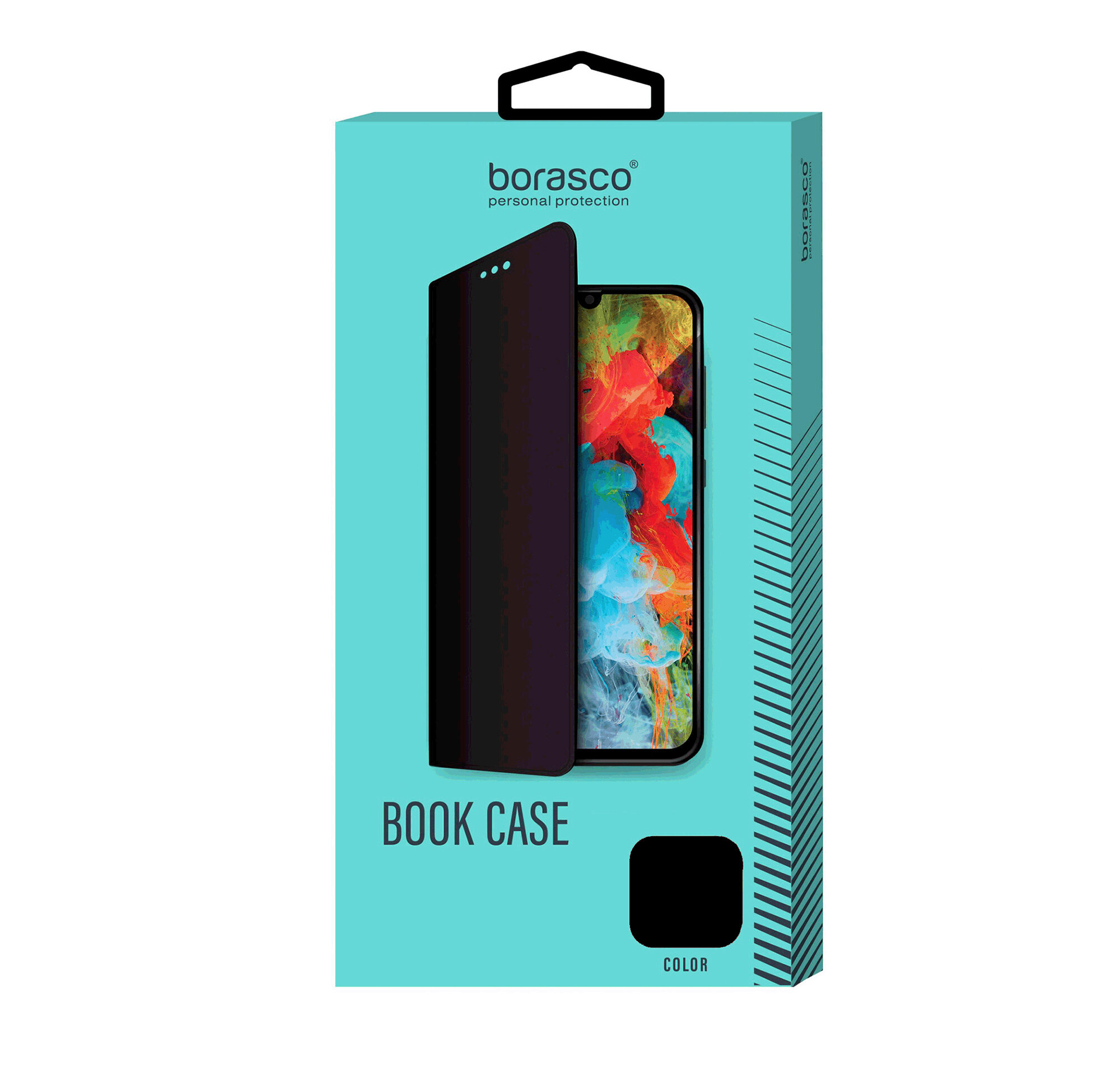 Чехол (флип-кейс) BORASCO Book case, для Samsung Galaxy A22/M22, черный [40293] - фото №1