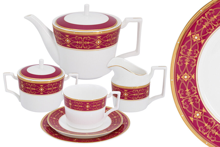 фото Чайный сервиз Anna Lafarg Emily Офелия, на 6 персон, 21 предмет (AL-22-005P/21-E5)