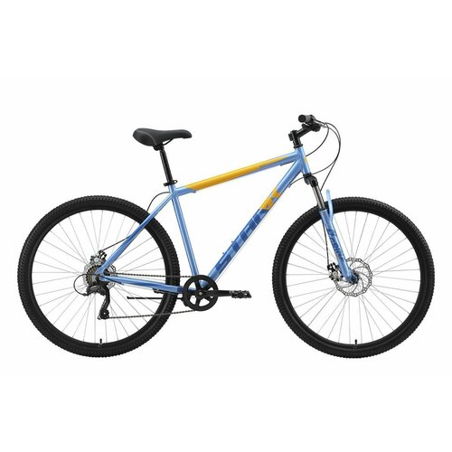 Велосипед Stark Respect 29.1 D (2023) 22 голубой металлик/синий/оранжевый