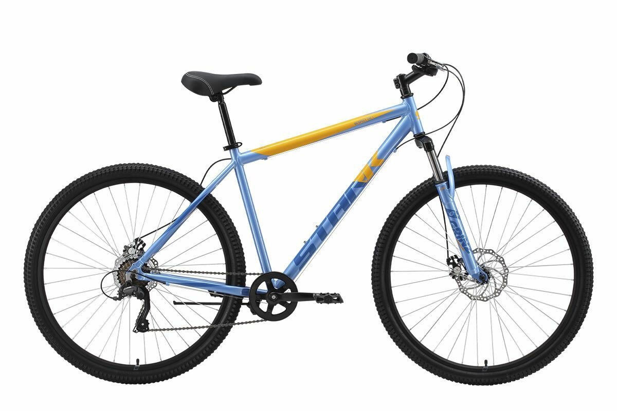 Велосипед Stark Respect 29.1 D (2023) 18" голубой металлик/синий/оранжевый