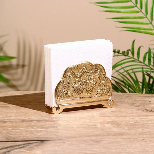 Салфетница Шери латунь 13х13х10 см 2976₽