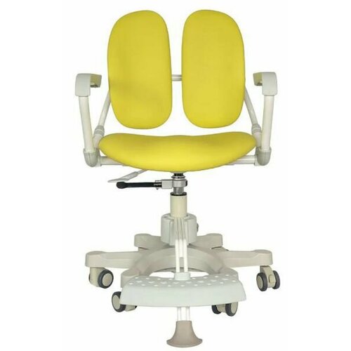 Детское ортопедическое кресло Duorest Duokids DR-280DDS высота регулируется, макс. нагрузка 60 кг, двойная спинка нежно-желтый