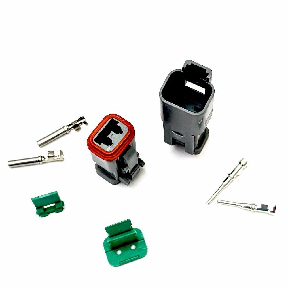 Автомобильный водонепроницаемый разъем deutsch DT04 + DT06-2S DT Plug 2 Way - 2pin