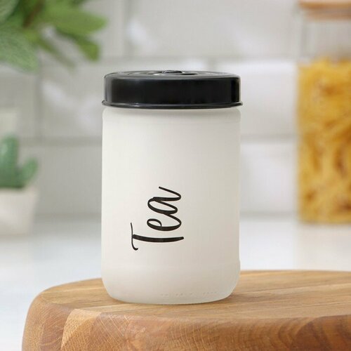 Банка стеклянная для сыпучих продуктов «Классика», 660 мл, надпись микс