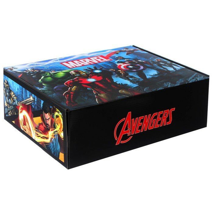 Складная коробка с игрой 28х21х9 см, Мстители
