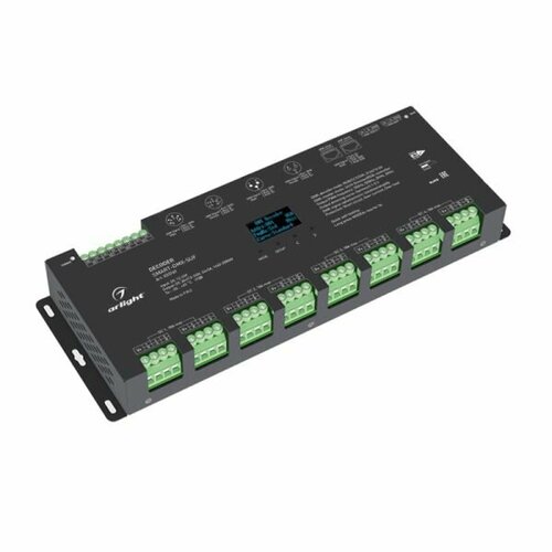 Декодер Arlight Smart-DMX-SUF (12-24V, 24x5A, XLR3, RJ45) 033769 arlight декодер smart k35 dmx suf 12 36v 3x10a xlr3 arl металл